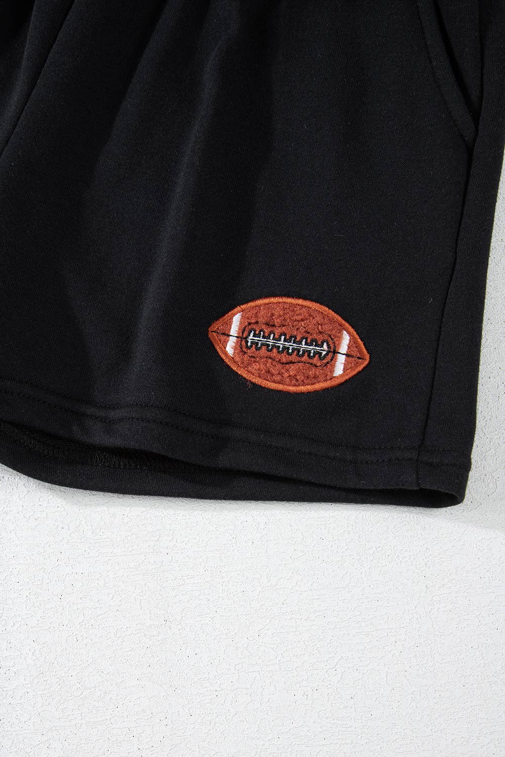 Sunday Kickoff Game Day Lounge Set – Black Football Graphic-Shorts