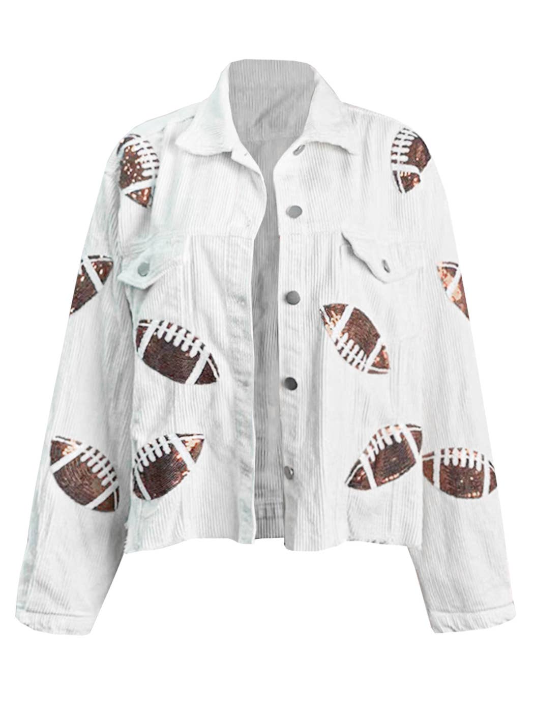 Sequin Football Corduroy Jacket