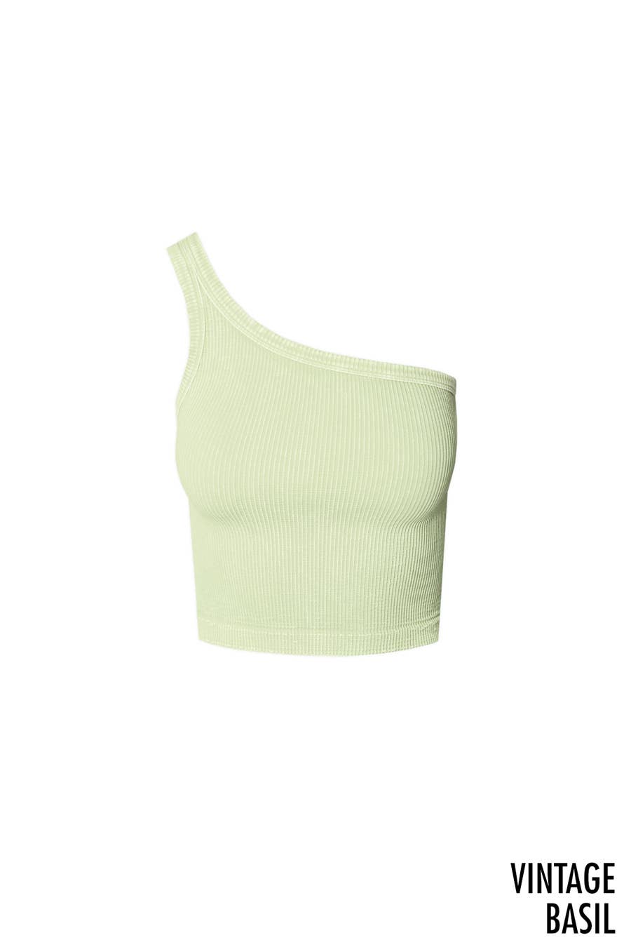 One-Shoulder Wonder Ribbed Crop