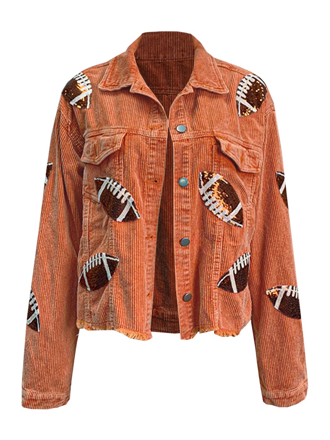 Sequin Football Corduroy Jacket