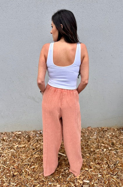 Meadow Lace Trim Linen Pants