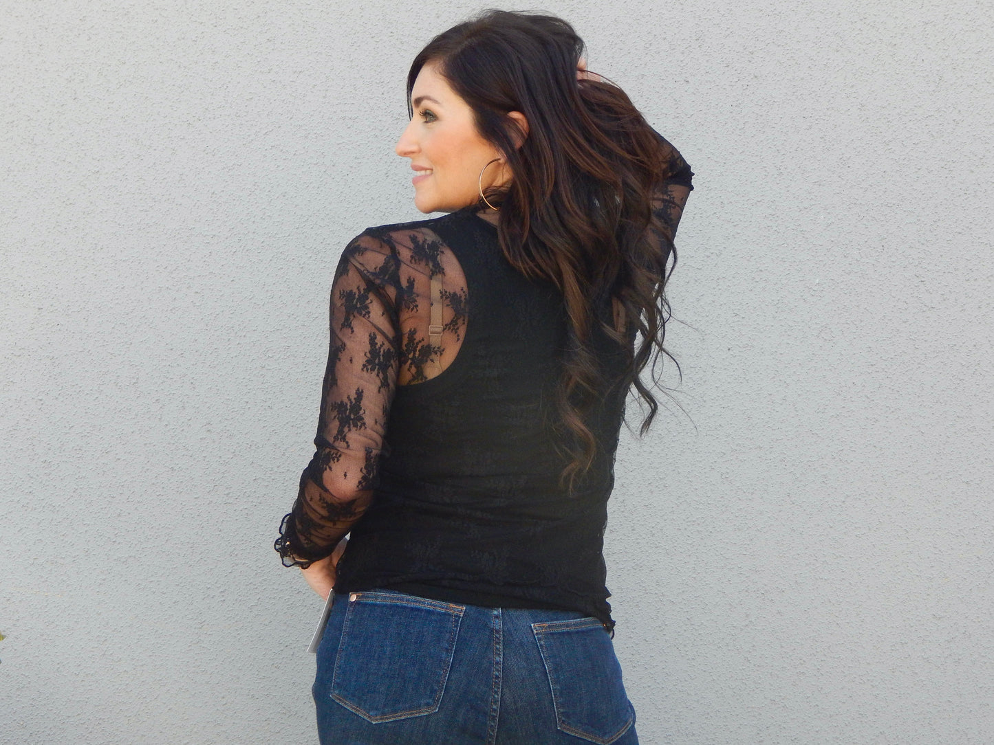 Nora Short Sleeve Mesh Top with Cami