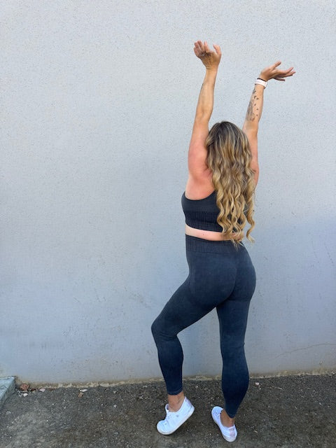 Sleeveless Top and Leggings-Top