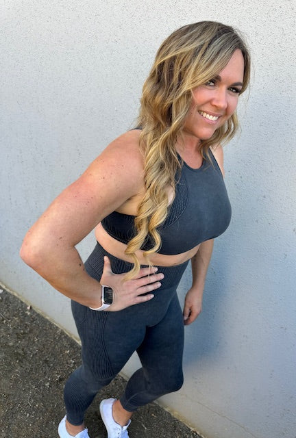 Sleeveless Top and Leggings-Top