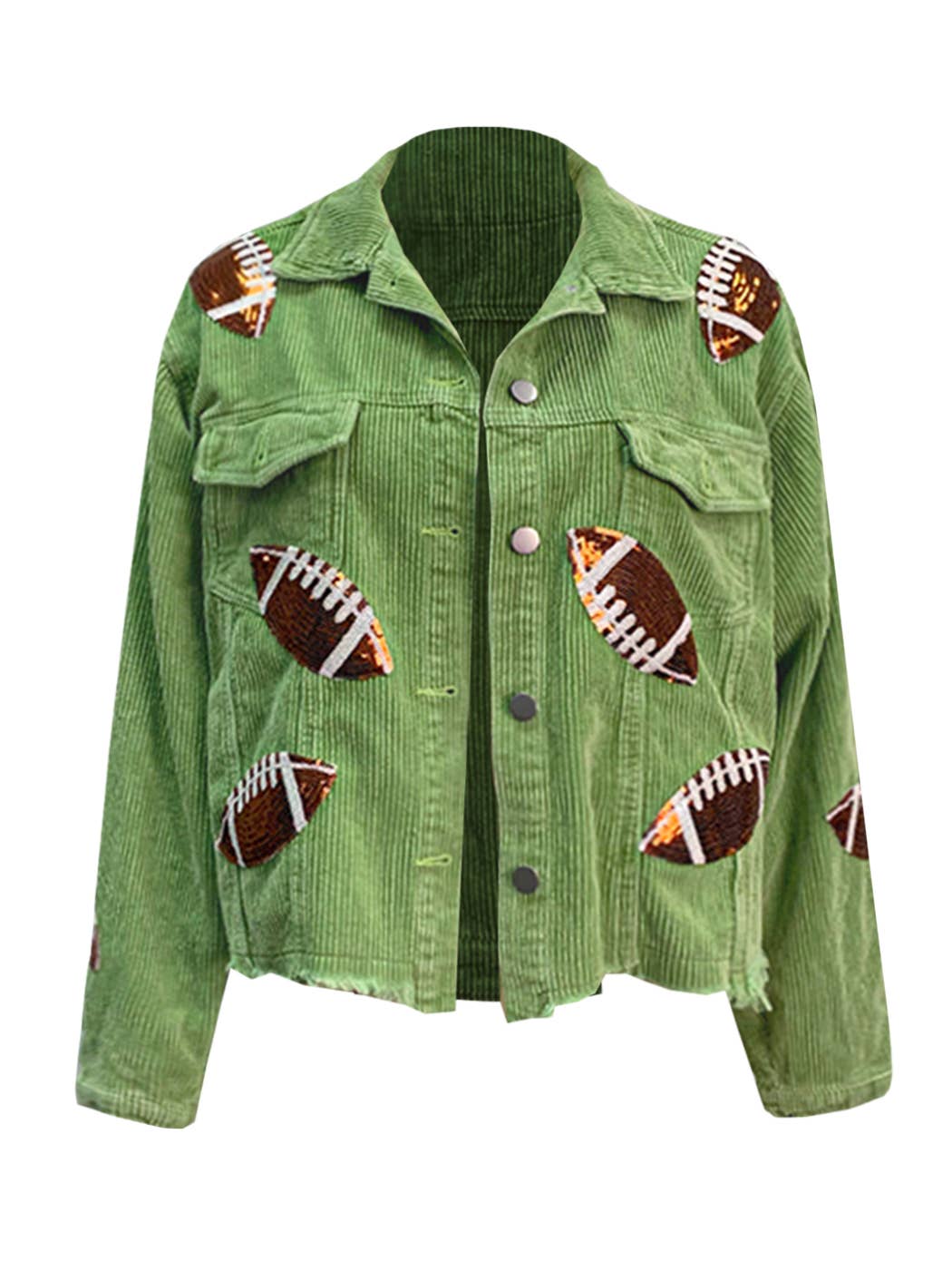 Sequin Football Corduroy Jacket