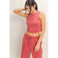 Mineral Washed Sleeveless Top &  Pants Set – Relaxed Lounge Wear (Sold Separately)