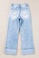 The Rebel Cuff Distressed Jeans – Light Wash Edge