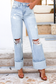 The Rebel Cuff Distressed Jeans – Light Wash Edge