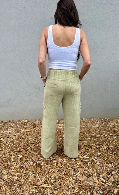 Echo Mineral Wash Linen Pants