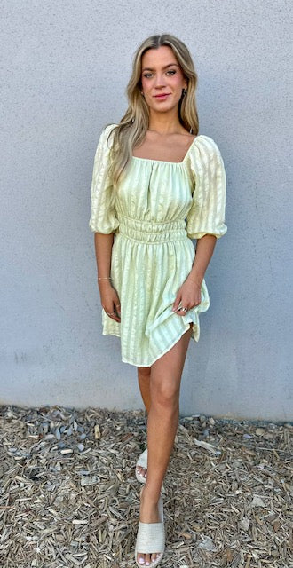 Ellie Smock Open Back Mini Dress