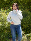 Emerald Zip Up Thumbhole Sleeve Sweatshirt