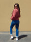 Emerald Zip Up Thumbhole Sleeve Sweatshirt