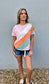 Everly Color Block Patchwork Crewneck Tee