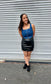 Sarah PU Leather Skirt with Side Slit