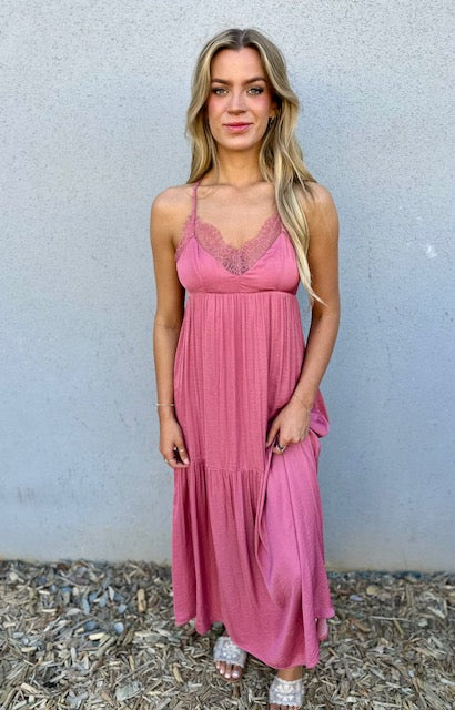Jayden Lace Tank Maxi Dress