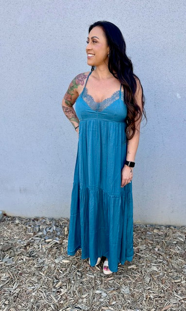 Jayden Lace Tank Maxi Dress