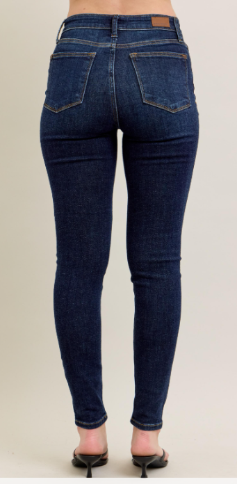 Judy Blue High-Waisted Dark Wash Skinny Jeans