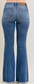 Judy Blue Vintage Wash Flare Jeans with Frayed Hem