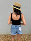 Kinsley High Rise Bandless Denim Shorts