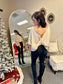 Loretta Open Back Sequins Blouse