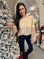 Loretta Open Back Sequins Blouse