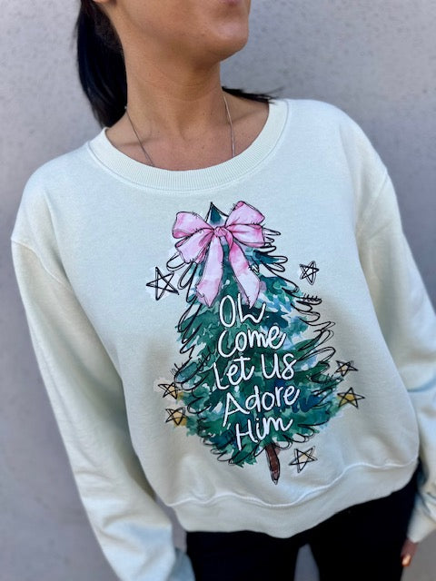 Oh Come Let Us Adore Him Sweatshirt