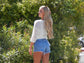 Oriana Hollow Out Sleeve Sweater