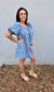 Ruby Bubble Sleeve Denim Babydoll Dress