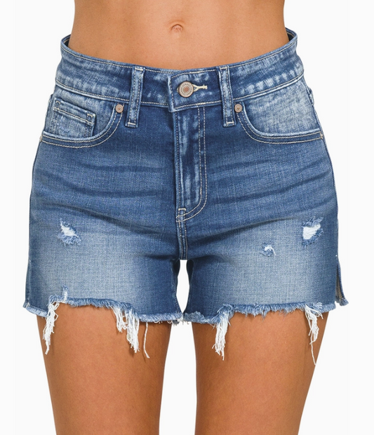 Lily Dark Washed Denim Shorts