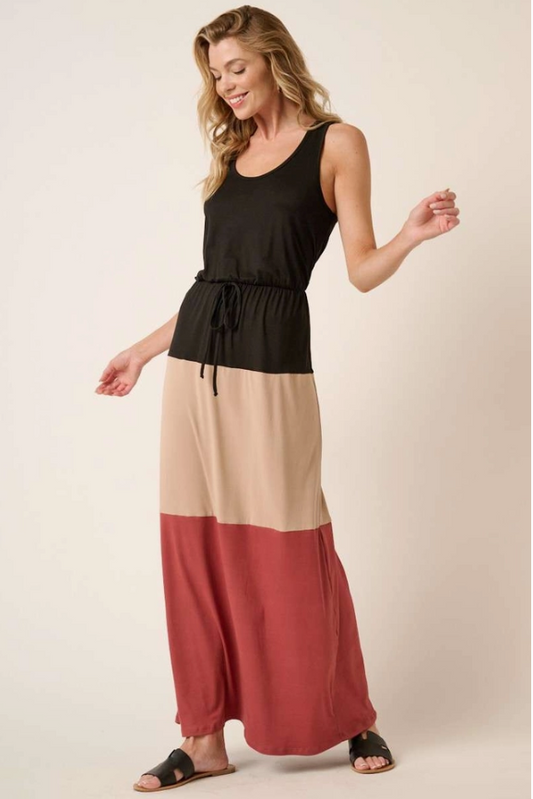 Canyon Sunset Cotton Maxi Dress