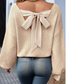 Hazel V Neck sweater with Satin Bow