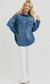 Risen Oversized Denim Shirt Jacket – Medium Wash