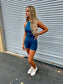 Seamless Racerback Tank Top Short Set-Top