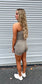 Seamless Racerback Tank Top Short Set-Top