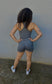 Seamless Racerback Tank Top Short Set-Top