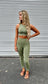 Sleeveless Top and Leggings-Top