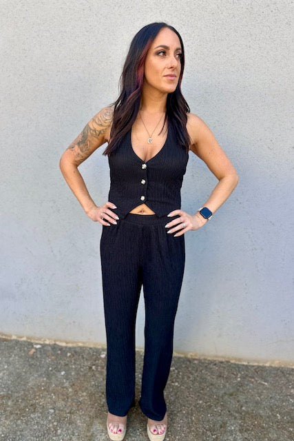 Vest Top Suit Set-Top