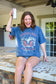 Red, White & Boozy Oversized Graphic Tee
