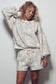 Leaf Print Crewneck with Matching Shorts