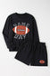 Sunday Kickoff Game Day Lounge Set – Black Football Graphic-Shorts