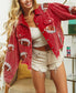 Sequin Football Corduroy Jacket