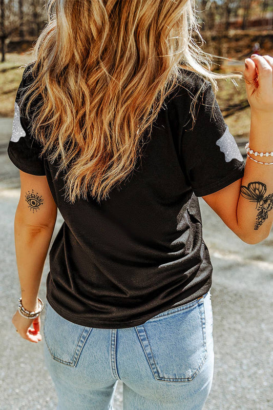 The Boo Crew Tee – Glitter Ghosts Edition