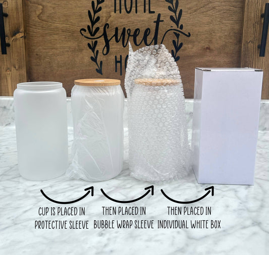 Mama Mommy Mom Bruh 16oz Libbey Glass Frosted Tumbler