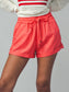 Soft sunset sea lounge shorts in sunset tones with relaxed fit, paired with cozy top for lounging.